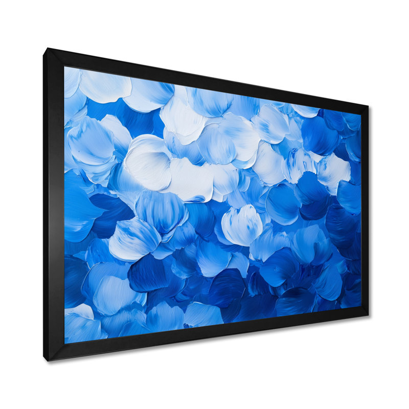 Impression sur toile de marguerites aqua, Reproduction encadrée d'une seule photo sans pass, Noir, H 12 po x l 20 po