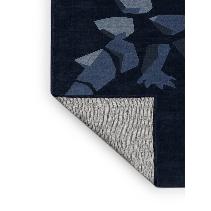 Tapis gris délavé à la machine Pavnesh Mosasaurus, 3 X 5