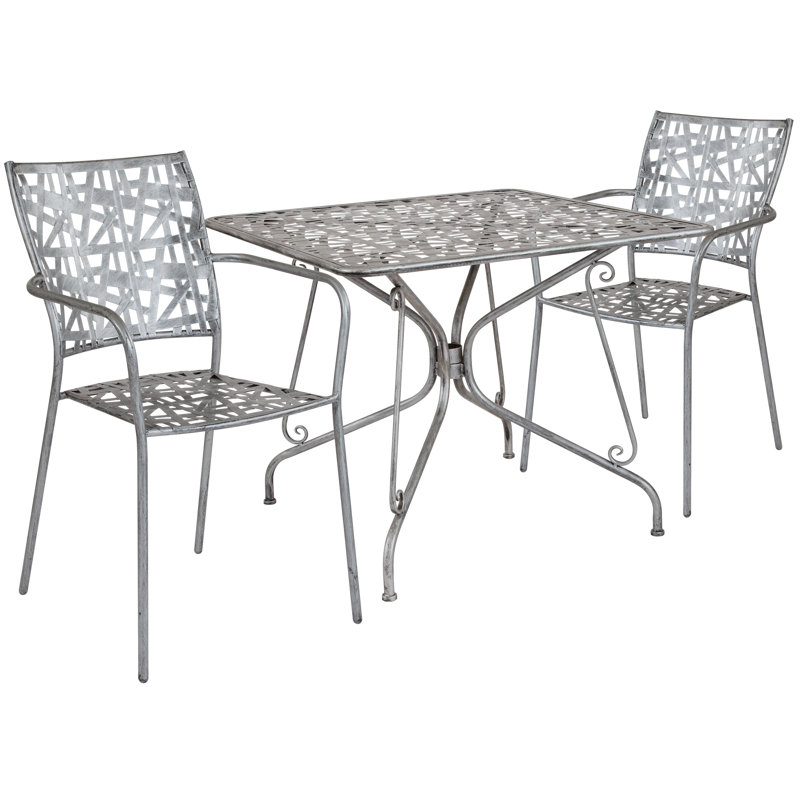 Windbrook 3 Piece Dining Set, 28.75" H x 35.25" L x 35.25" W