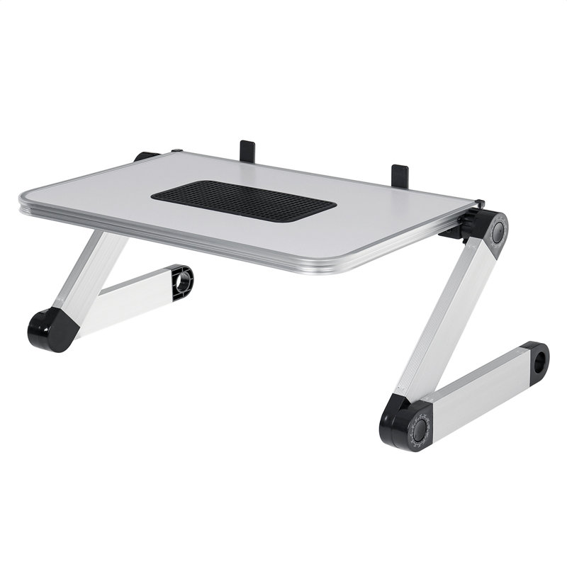 Adjustable Metal Base Standing Desk Converter, White