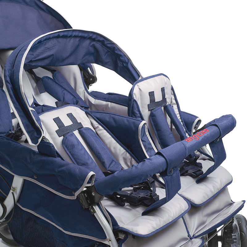 Steel Frame Six-Seat All-Terrain Folding Stroller