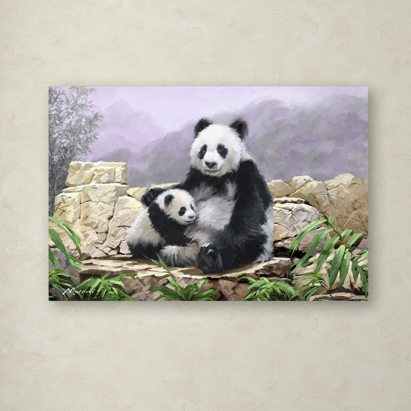 Armand 'Panda' Print on Canvas, 12" H x 19" W x 2" D