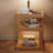 17.72"Yellow Solid Wood Mobile End Table