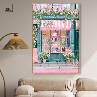 Whimsical Storefront Canvas Fashion Art Print by Art Remedy