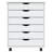 Ladehe MOSS 6-Drawer Chest with Wheels, Solid Pinewood-614696115