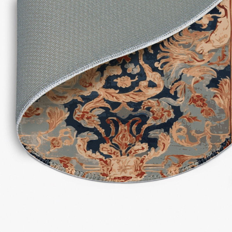 Tapis d'intérieur et d'extérieur brun français, Rond 5 pi