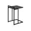 Table d'appoint décorative en forme de C, plateau en stratifié gris, structure en métal noir, table de collation de salon moderne | Idée de cadeau-1170041064