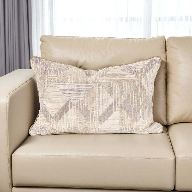 Oreiller en duvet Prisma 14 x 22, Rectangle H 14 po x l 22 po,  Brun / gris, Mélange de duvet