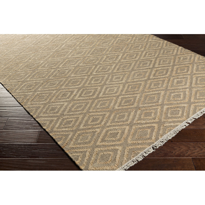 Tapis beige tissé à la main Roughton, Rectangle 2 pi x 3 pi