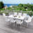 108.3'' x 39.4'' 10-Person Extendable Rectangular Aluminum Outdoor Dining Table with Built-in Table Leaf-388118560