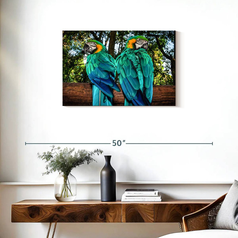 Brampt Macaw Parrots, 20" H x 30" W