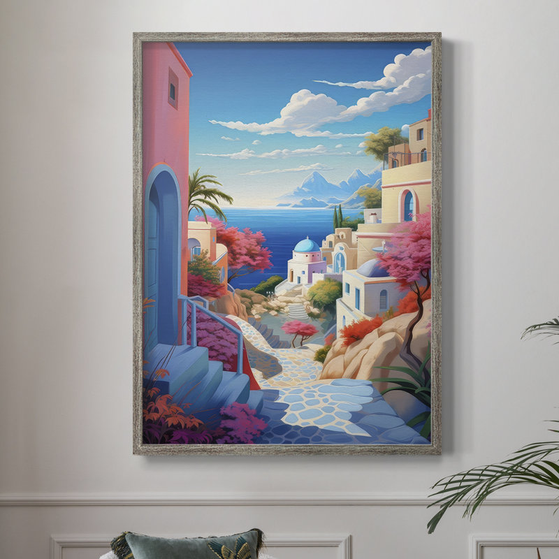Steppingstones To the Sea I Framed Print - Solid Wood, H 21 po x l 17 po