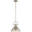 Mini-luminaire suspendu intérieur en nickel brossé à 1 lumière avec bol en forme de cloche de 12 po Abbie-J-1703105614-1703105600