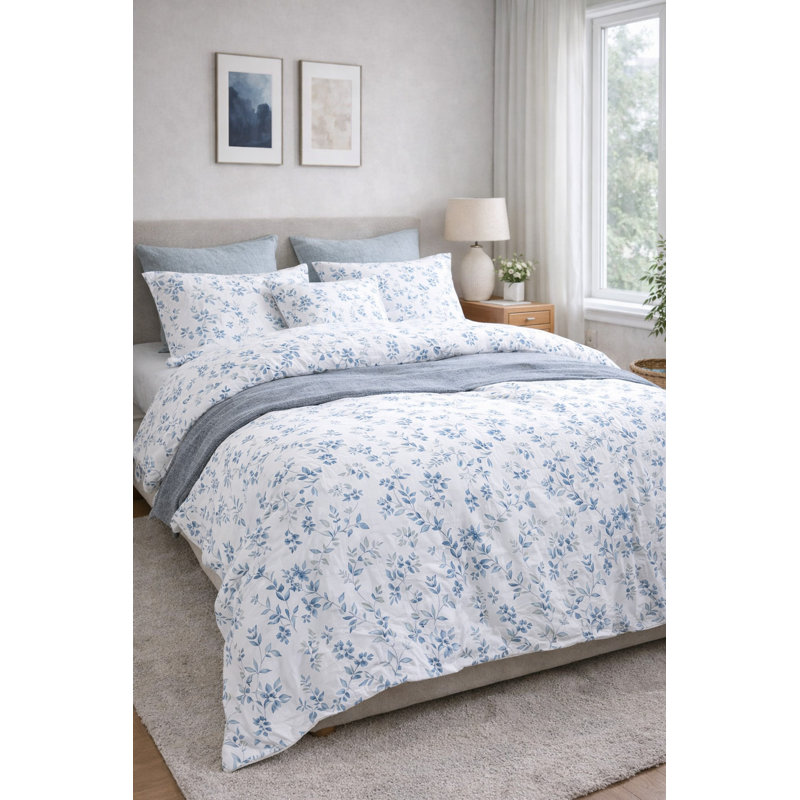Ensemble de housse de couette en coton 400 fils Olivia, Très grand