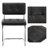 Marlow 19.3" H Mid-Century Modern Tufted Faux Leather Side Dining Chair with Steel Frame-353112190-375947237
