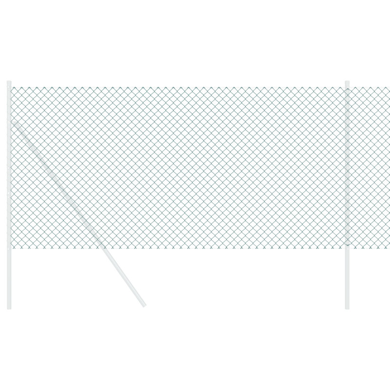 Chain Link Fence Steel, 60cm H x 1000cm W, Green