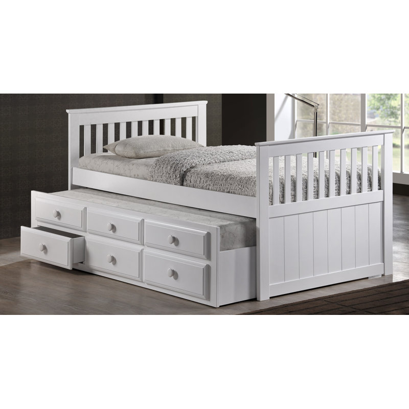 Kids Twin with Trundle, White