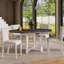 Ensemble de table de salle à manger extensible avec chaises rembourrées, idéal pour les réunions de famille et pour améliorer l'ambiance de l'espace repas.
