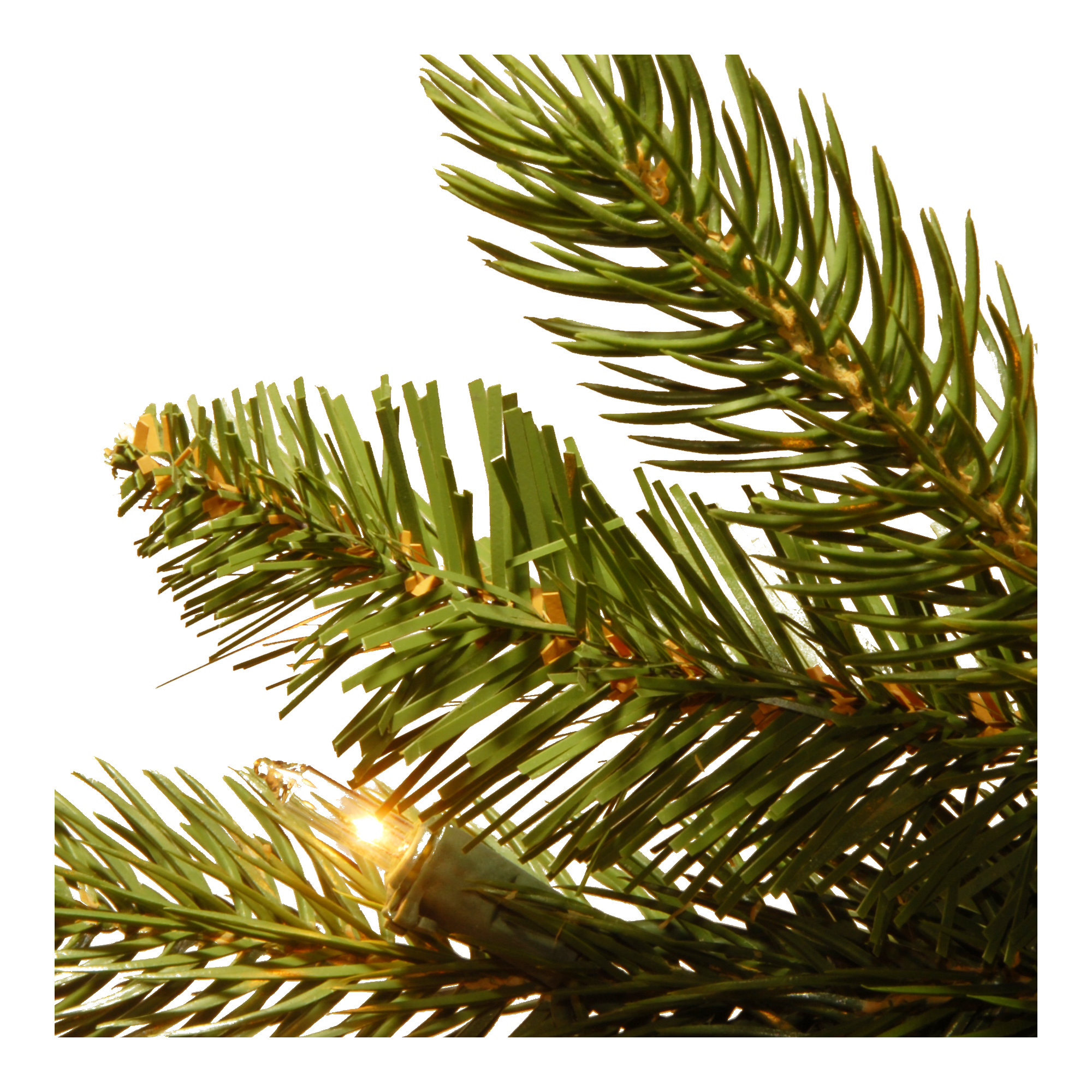The Holiday Aisle® Grande Fir Pencil Slim Tree with Clear Lights, 6.5'