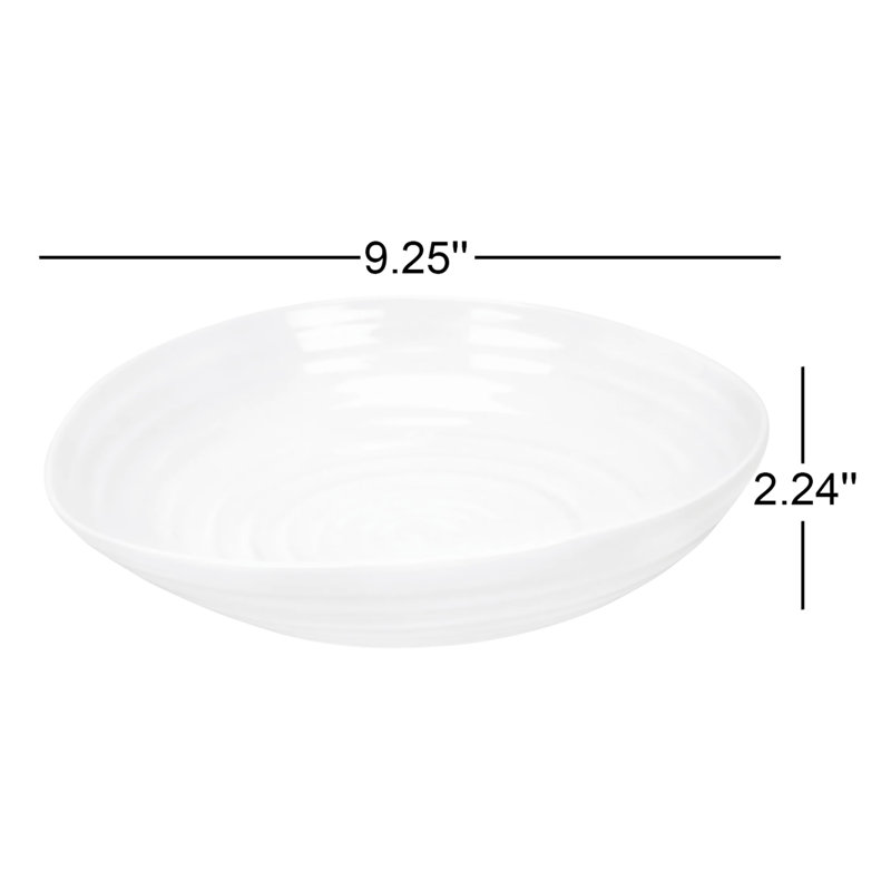 Portmeirion Sophie Conran White Pasta Bowl 9" White