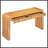Rustic Console Table With Fluted Drawer, Curved Corners, And Thick Legs For Hallway And Living Room (Brown)-2051495909