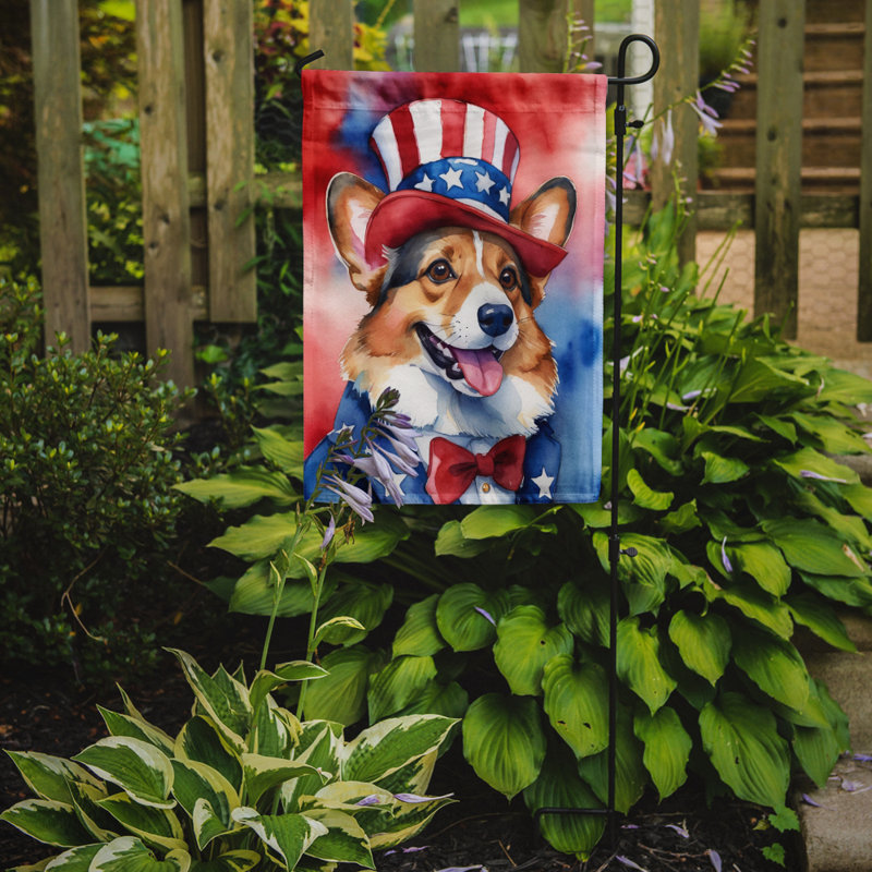 Drapeau patriotique du jardin américain, Brun / bleu Corgi