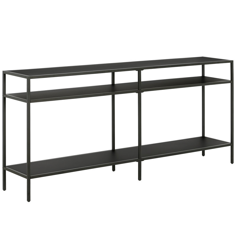 Console Table, Blackened Bronze, 73.7 H x 139.7 W x 30.4 D cm