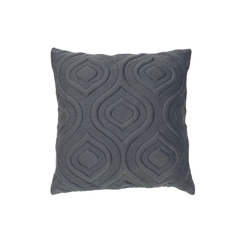 Coussin en velours, gris