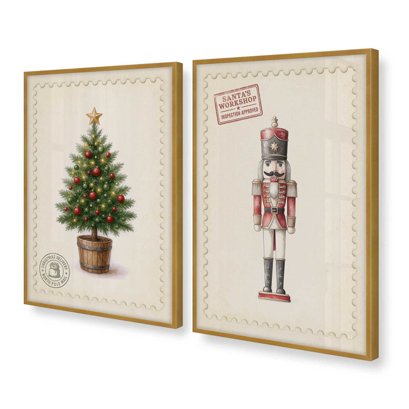 Posters de Noël, impressions d'art, Or poli, H 17,5 po x l 27 po