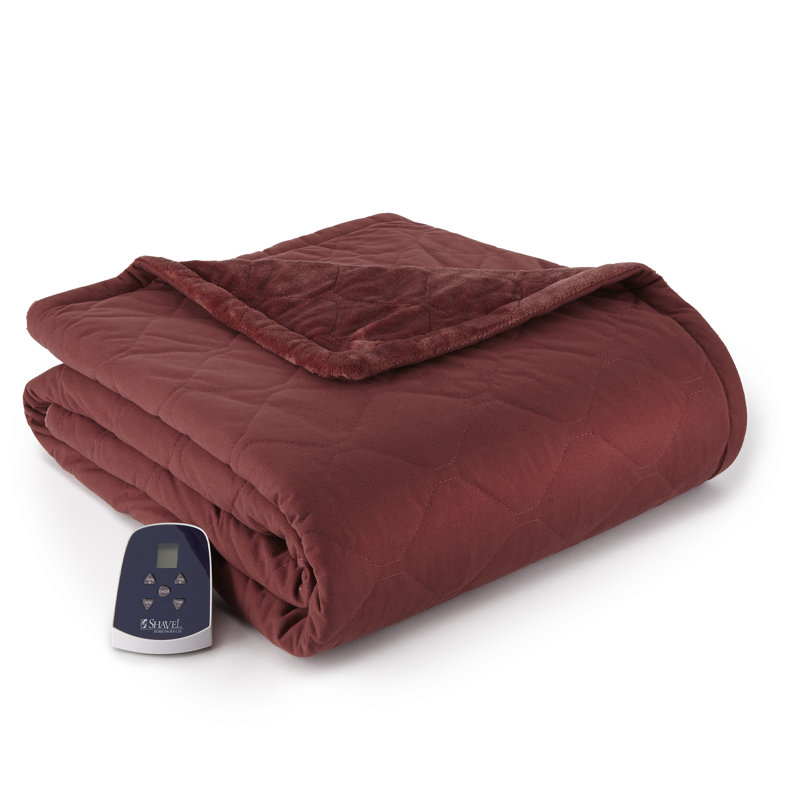 Jeté chauffant Micro Flannel®, Merlot