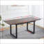 Table basse moderne en noyer avec pieds en métal - peu encombrante et facile à nettoyer pour le salon