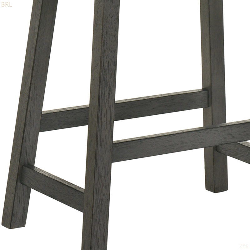 Rustic Backless Counter Stool Set Of 2 – 25 Inch Wooden Farmhouse Barstool With Leather Seat,Sturdy Frame – Space-Saving Counter-Height Seating For Kitchen & Bar