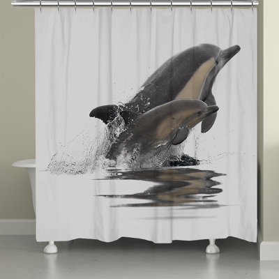 Rideau de douche Graceful Dolphins
