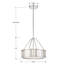 Luminaire suspendu cylindrique 3 lumières Dittman-65287483
