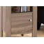 Table d'appoint, côté, bout, table de chevet, lampe, rangement, salon, chambre à coucher, stratifié brun, transitionnel-247494070