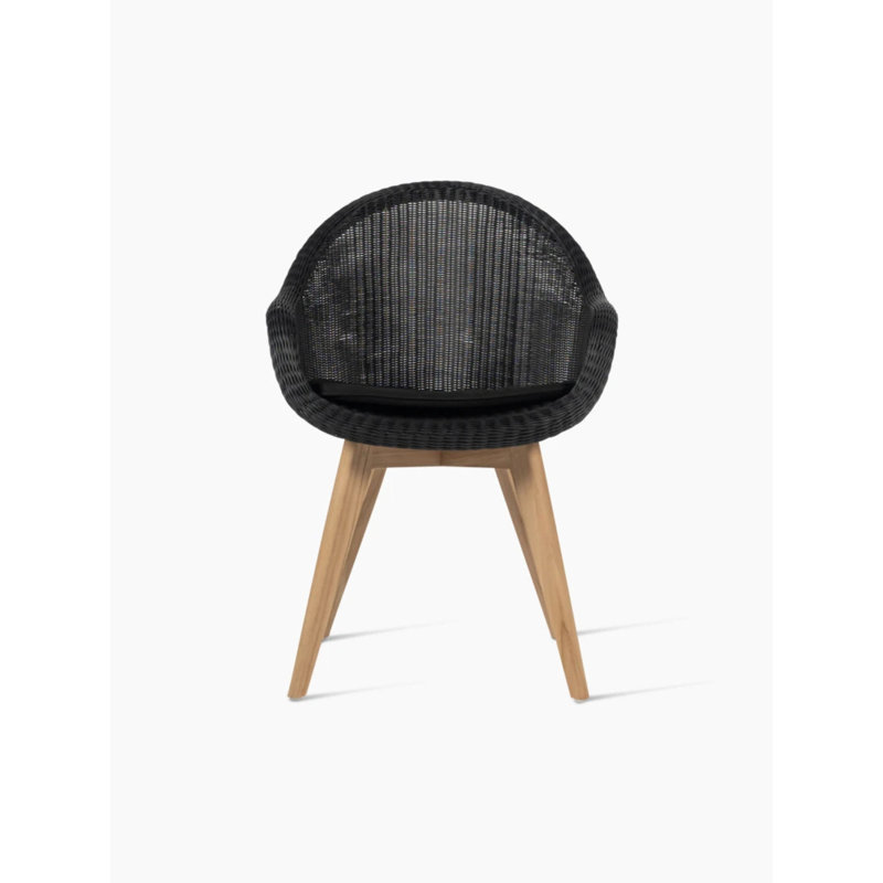Edgard Outdoor Dining Armchair, Black