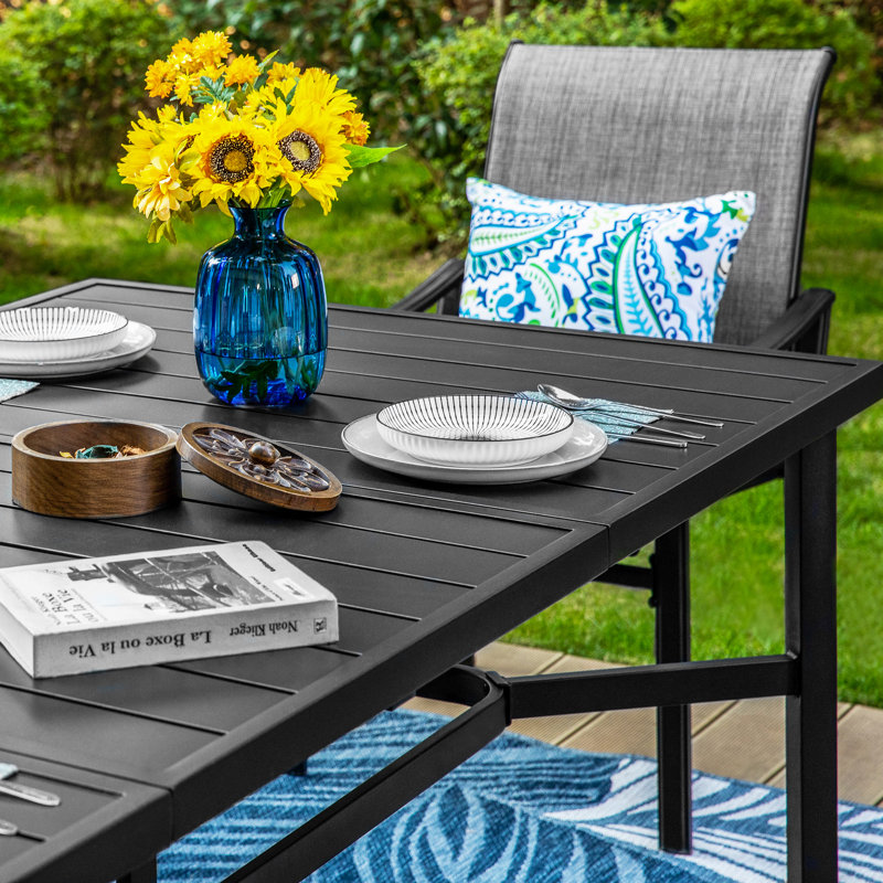 Ausby 8 - Person Patio Dining Set with Rectangular Table