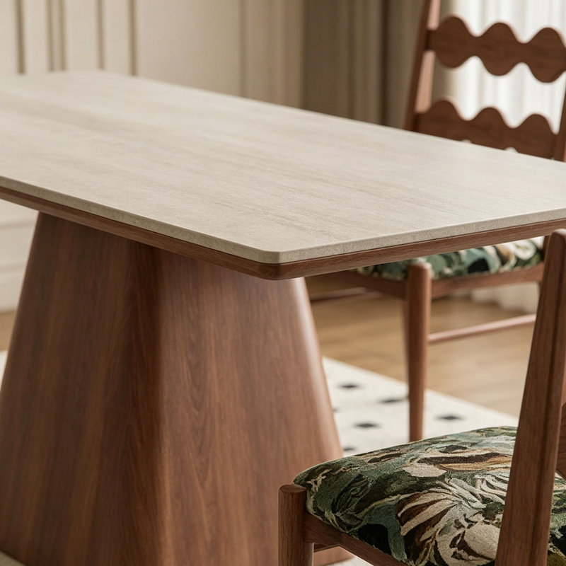 Table French Stone, H 29,5 po x l 63 po x P 31,5 po