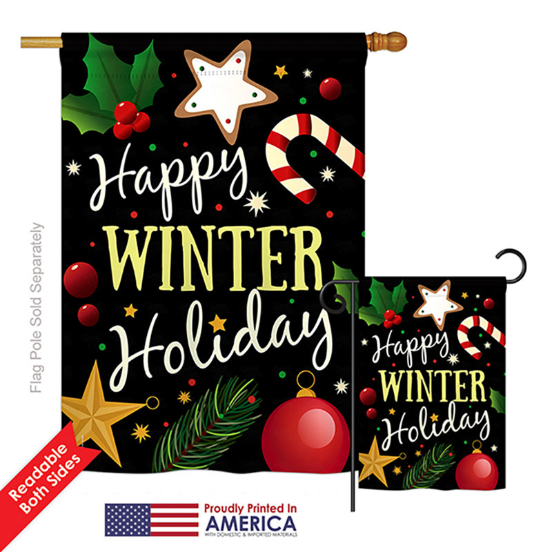 40 x 28 po en polyester, impressions de noël pour les fêtes joyeux winter ensemble de drapeau