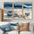 Toile avec cadre flottant or