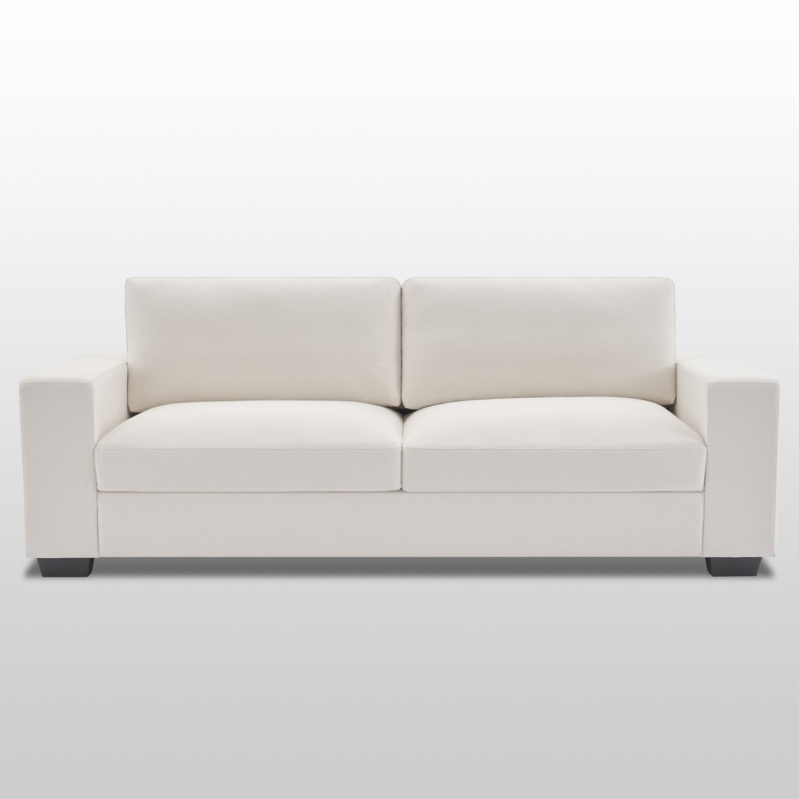 Alden 92'' Upholstered Sleeper Sofa, White Performance
