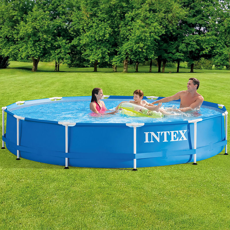 Plastic Round Frame Set Pool 40'' H x 105'' W x 128'' L , with Pump Included