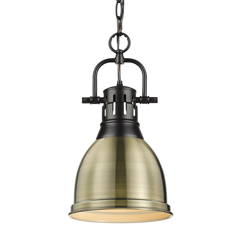Alethia 1 - Light Pendant, Aged Brass, Matte Black