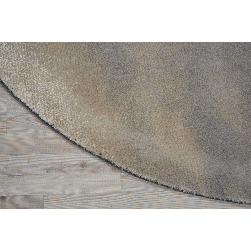 Tapis bleu/gris Antigua, Rond 8 pi