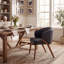 Chaise rembourrée avec pieds en bois-1950106058