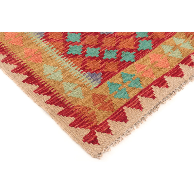 Geometric Wool Hand Woven 60cm X 90cm Area Rug