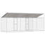 Cage à chien avec toit vidaXL argenté 236,22 po x 78,74 po x 100,8 po-118101799
