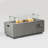 42 Inch Rectangular Propane Fire Pit Table with Tank Storage and Glass Wind Guard
