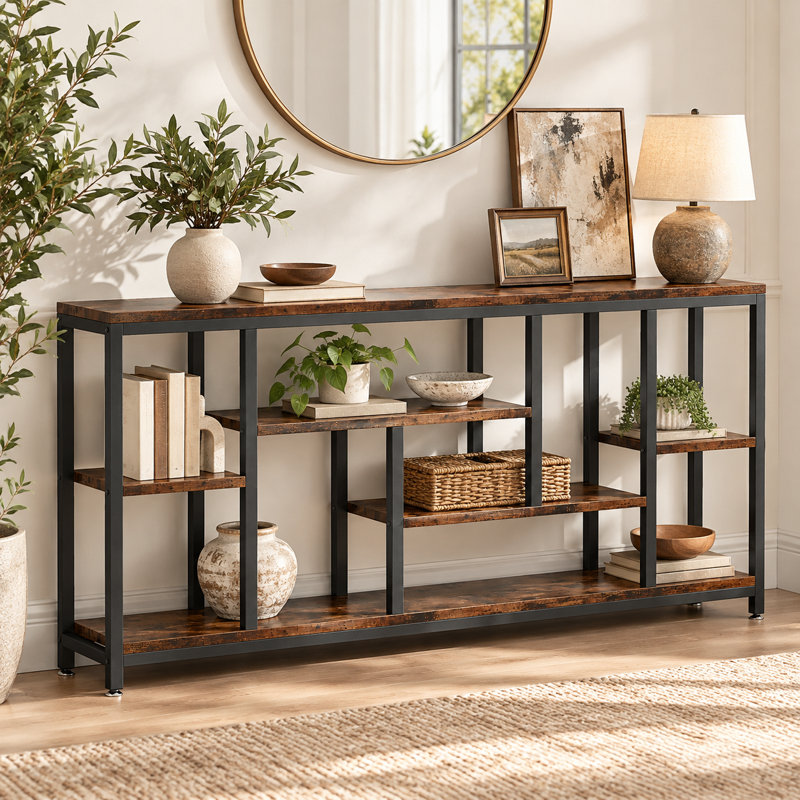 Console avec tablettes de rangement