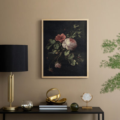 «Vintage Floral Print», impression encadrée CCL XXXVI - bois massif